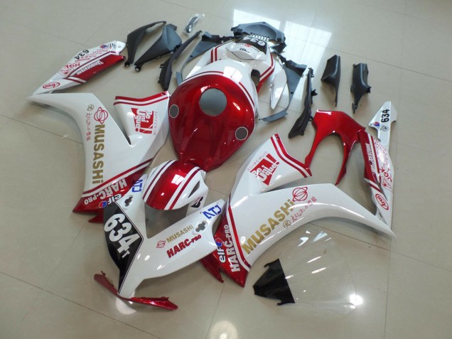 2012-2016 634 White and Red CBR1000RR Fairings