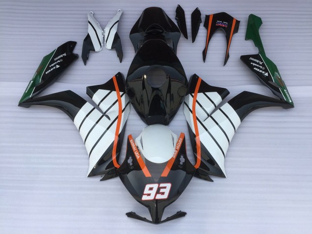 2012-2016 93 Baracuda White and Black CBR1000RR Fairings