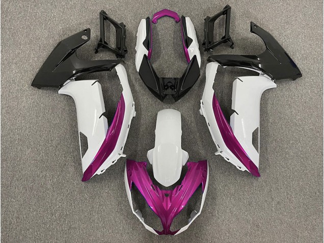 2012-2016 Gloss White & Magenta Ninja 650R Fairings