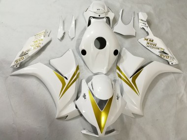 2012-2016 White and Gold CBR1000RR Fairings