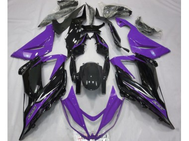 2013-2018 Black and Purple ZX6R Fairings