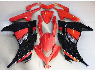 2013-2018 Candy Red and Black Ninja 300 Fairings