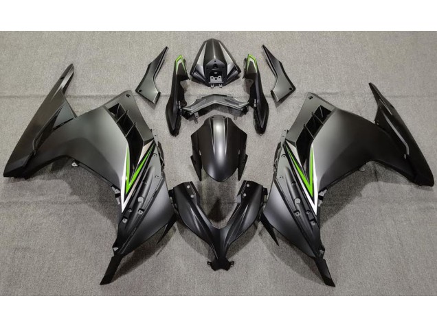 2013-2018 Matte Black & Green Ninja 300 Fairings