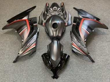 2013-2018 Matte Black and Red Ninja 300 Fairings