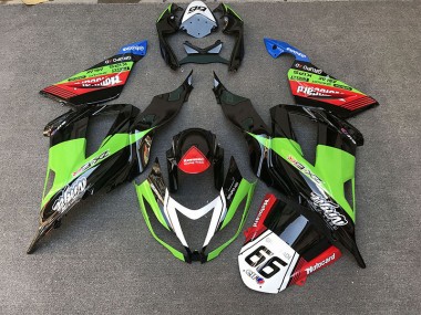 2013-2018 Racing Style Green ZX6R Fairings