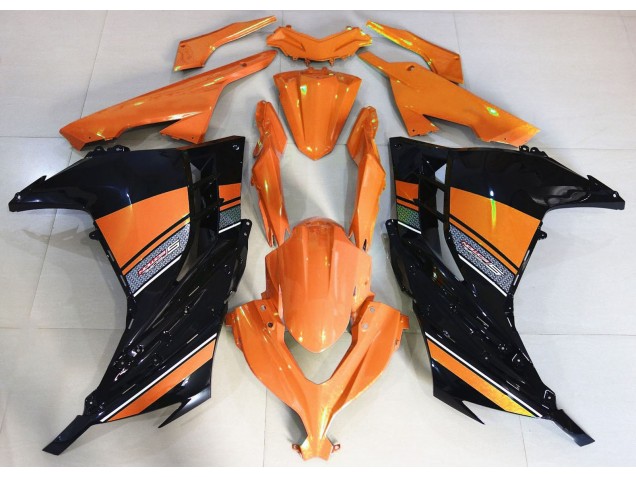 2013-2018 Sunrise Orange and Black Ninja 300 Fairings