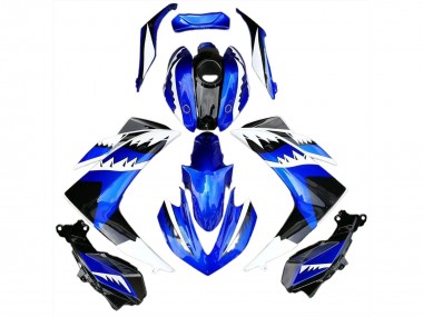 2015-2018 White Blue and Black Shark R3 Fairings