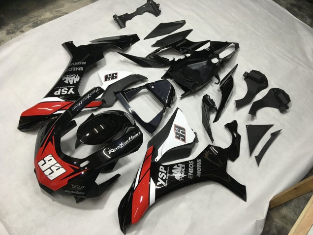 2015-2019 Black Red and White 99 R1 Fairings