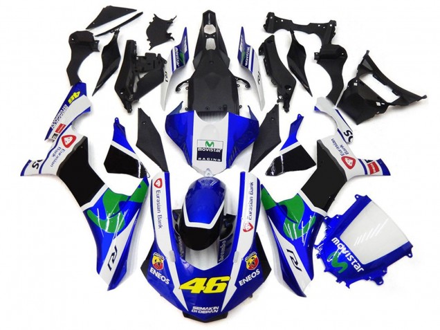 2015-2019 Blue and White 46 R1 Fairings