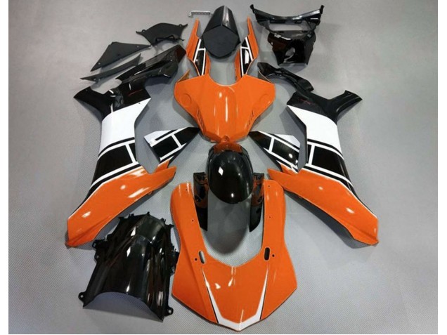 2015-2019 Gloss Orange White and Black R1 Fairings