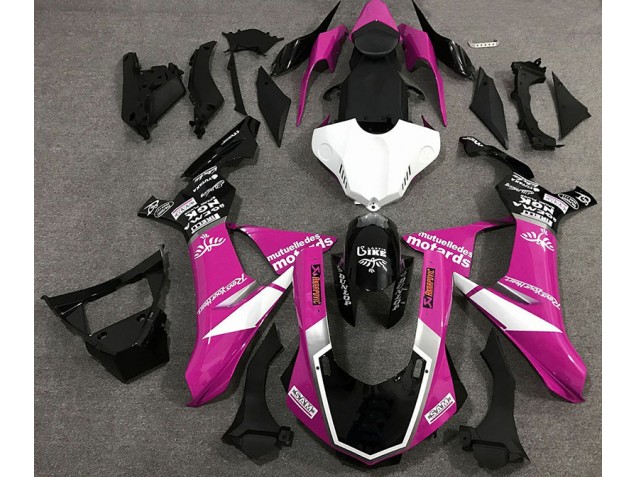 2015-2019 Gloss Pink Logo Style R1 Fairings