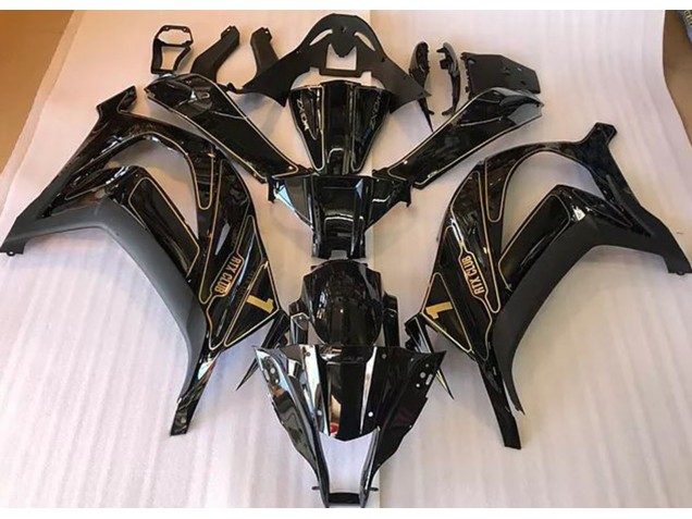 2016-2019 Black and Gold ZX10R Fairings