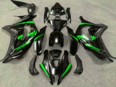 2016-2019 Satin Black & Green ZX10R Fairings