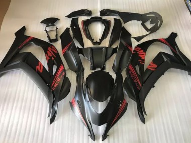 2016-2019 Satin Black & Red ZX10R Fairings