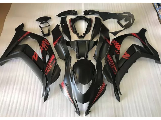 2016-2019 Satin Black & Red ZX10R Fairings