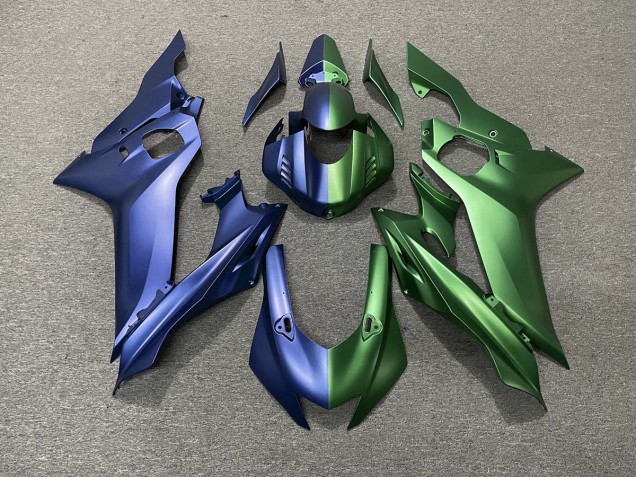 2017-2021 Blue and Green Split R6 Fairings