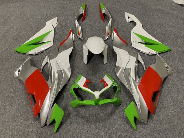 2019-2023 Custom Red / Green and Silver ZX6R Fairings