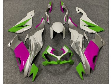 2019-2023 Gloss Green Pink and Silver ZX6R Fairings