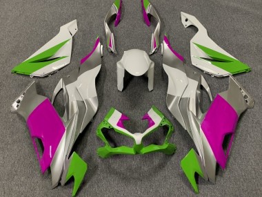 2019-2023 Gloss Green Pink and Silver ZX6R Fairings